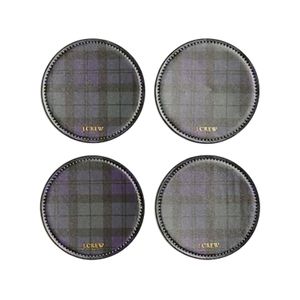 J. Crew Plaid Beverage Coasters Set of 4 NWT